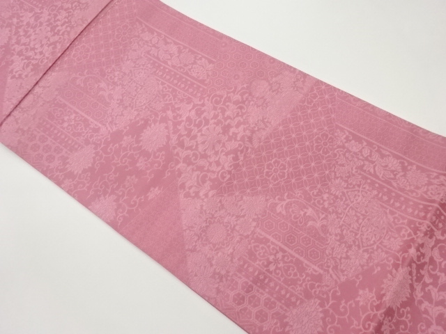 JAPANESE FUKURO OBI / WOVEN FLOWER ARABESQUE